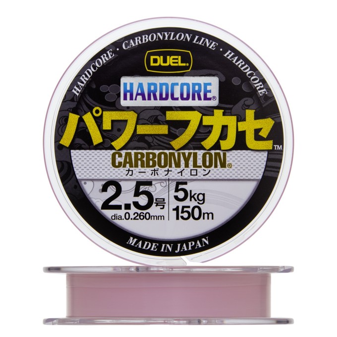 Леска YO-ZURI DUEL HARDCORE CARBONYLON 150m MilkyPink #2.5 (0.260mm) 5.0kg H3371-MP