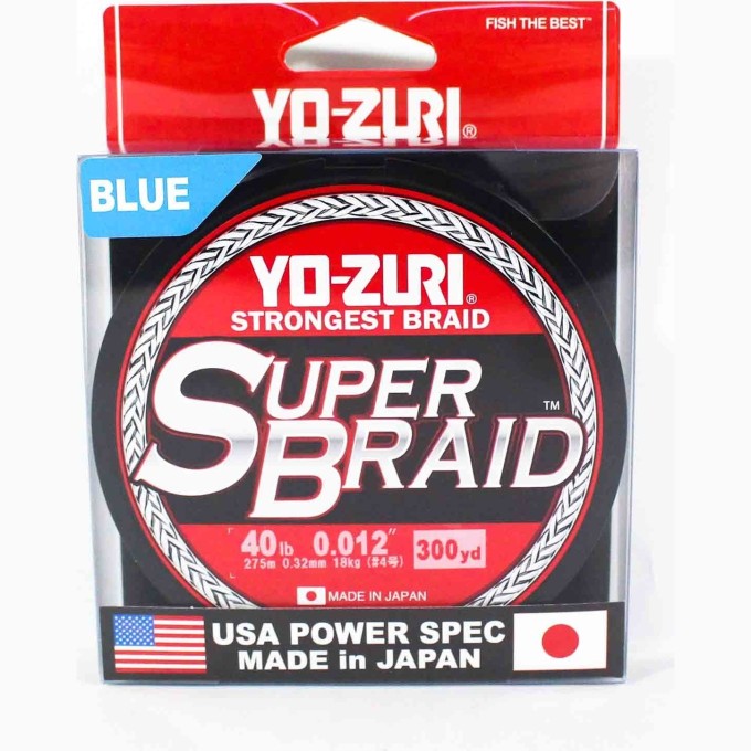 Шнур плетеный YO-ZURI PE SUPERBRAID 0,32мм, 274 м Blue R1268-B