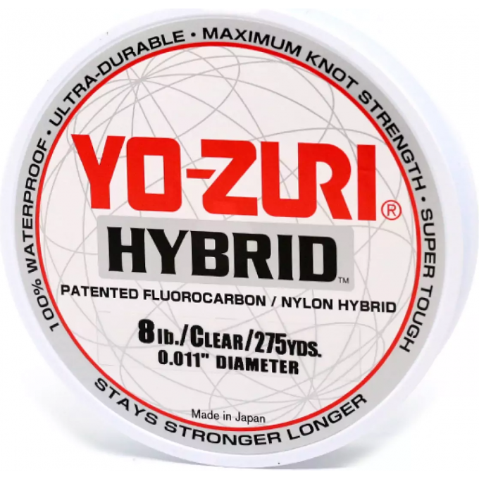 Леска монофильная YO-ZURI HYBRID 0,283мм 252м (clear) R515-CL