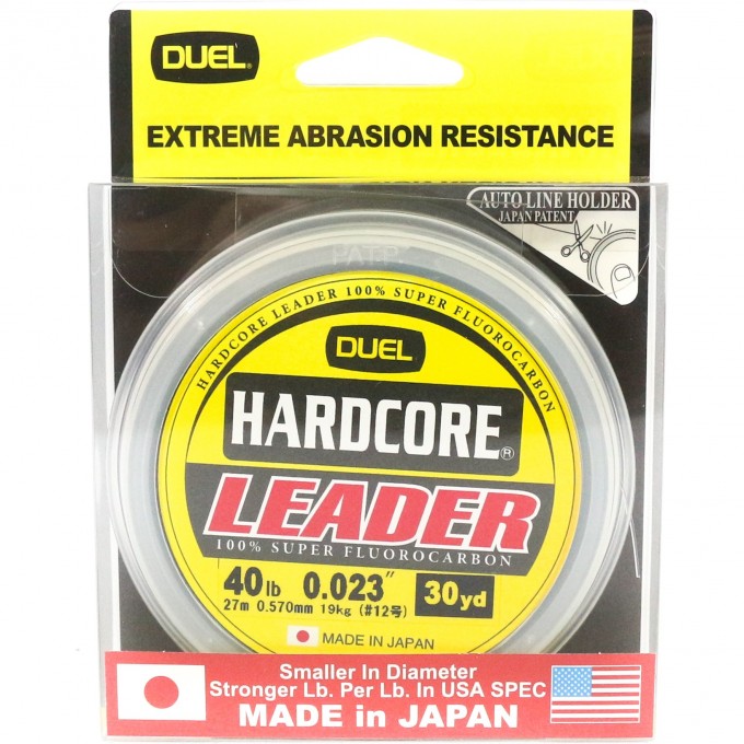 Леска YO-ZURI DUEL HARDCORE LEADER FLUOROCARBON 100%30YDS 40Lbs (0.570mm) R1255-NC