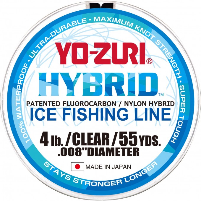 Леска YO-ZURI HYBRID ICE 55YD 1Lbs (0.127mm) R1403-CL