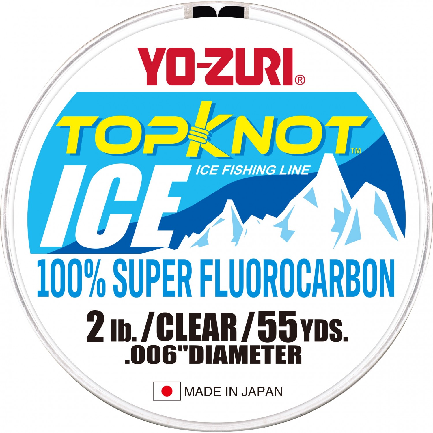YO-ZURI TOPKNOT ICE FLUORO100% 55YD 1Lbs (0.127mm) R1397-CL