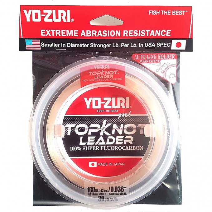 Леска YO-ZURI TOPKNOT LEADER FLUOROCARBON 100%30YDS 100Lbs (0.910mm) R1236-NC