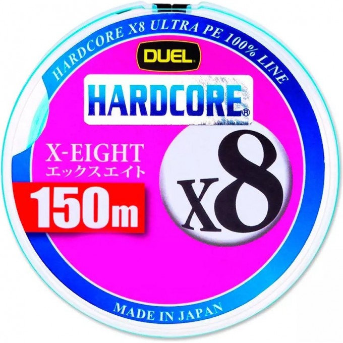 Плетеный шнур YO-ZURI DUEL PE HARDCORE X8 150m MilkyBlue #0.6 (0.132mm) 5.8kg H3294-MB