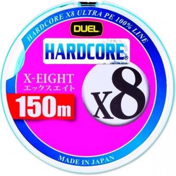 Плетеный шнур YO-ZURI DUEL PE HARDCORE X8 150m MilkyBlue #1.0 (0.171mm) 9.0kg