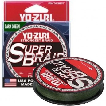 Шнур плетеный YO-ZURI PE SUPERBRAID 0,43мм, 135 м Dark Green