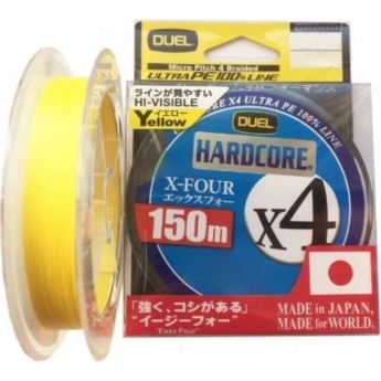 Шнур YO-ZURI PE HARDCORE X4 PRO DUEL 0.8/0.15мм 6.4кг 150м
