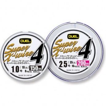 Шнур YO-ZURI PE SUPER X WIRE 4 SILVER 5 COLOR 150м 1.0/0.170мм 8кг