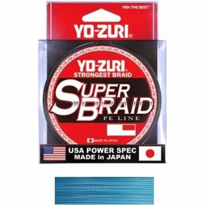 Шнур YO-ZURI PE SUPERBRAID BLUE 300yds 20lbs 0,23мм R1266-B