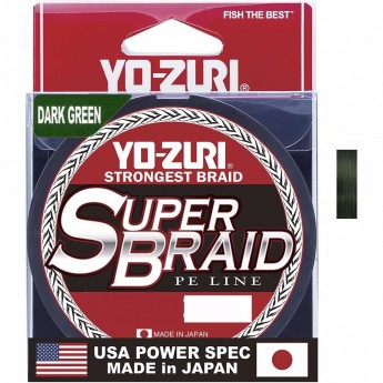 Шнур YO-ZURI PE SUPERBRAID DARK GREEN 150yds 10lbs 0,15мм